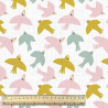 Algodón estampado LEWIS Blanco / Multicolor pastel